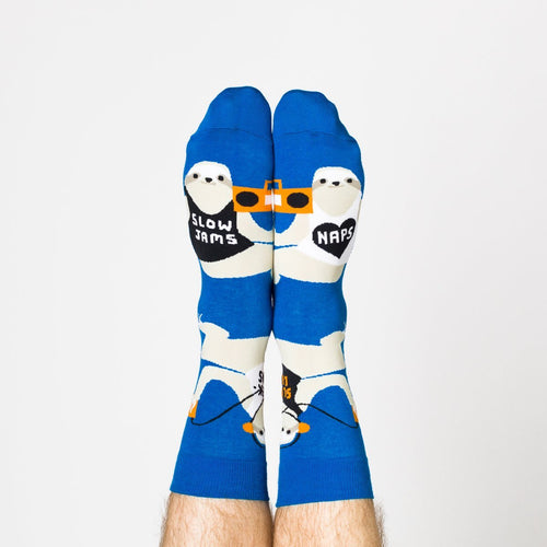 Sloth Life Crew Socks - Men's - Yellow Owl Workshop